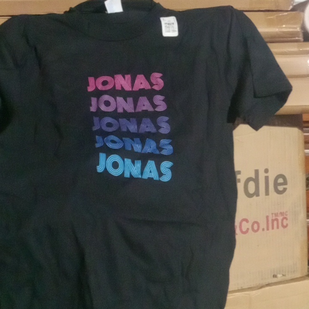 Kids black Jonas tshirt size medium